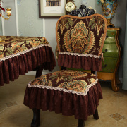 .美式轻奢餐椅垫靠背，垫套装欧式高档餐椅套罩椅子，坐垫餐桌桌布桌
