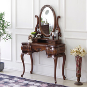 美式梳妆台实木英式洛可可，风格卧室欧式法式轻奢化妆桌奢华复古