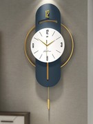 网红时尚轻奢装饰客厅挂钟 北欧静音摇摆钟表 创意简约现代金属钟