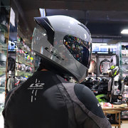 ls2全盔头盔摩托车机车男女秋冬季电动车四季3C大尾翼防雾FF352