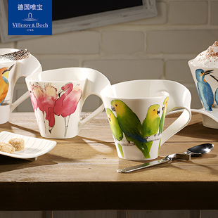 villeroyboch德国唯宝进口陶瓷咖啡杯创意插画手绘动物马克杯礼盒