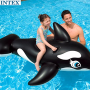 intex大黑鲸乌龟水上坐骑海龟，游泳圈成人充气玩水玩具鲸鱼座骑