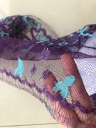 特法国solstiss品牌蓝紫色，蕾丝花边面料布料