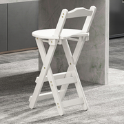 折叠凳家用高脚椅吧台凳便携式客厅厨房靠背椅子加厚高凳简约现代