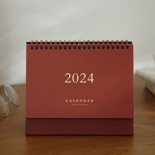小日子不翻篇 2024简约基础桌面小台历月计划本记事本日历摆件