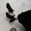 英伦女短靴高跟牛皮40-43大码秋冬靴时装靴单靴大号短筒女靴