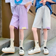 女童短裤2024夏季休闲运动裤，潮流中大童五分裤，外穿5分裤学生薄款