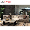 意式轻奢后现代皮沙发设计师客厅大平层高端大气直排三人位沙发