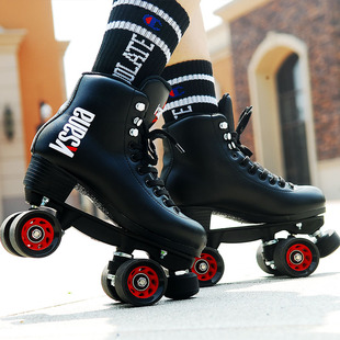 旱冰鞋四轮双排溜冰鞋成年专业男女花样鞋轮滑鞋，溜冰场专用滑冰鞋