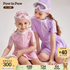 PawinPaw卡通小熊童装2024年夏季女童泳衣泳帽两件套连体速干