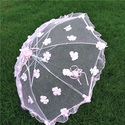 创意洋伞白色蕾丝花边梦幻公主甜美拍摄道具摄影拍照宫廷伞长柄伞