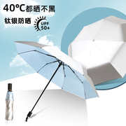 钛银专业超强防晒遮阳太阳，晴雨伞两用男士，高级感女防紫外线全自动