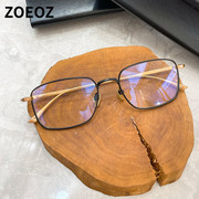 日本限量版高端复古眼镜手造超轻纯钛时尚小方框细边近视眼镜框