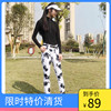 春夏高尔夫服装女衣服长，裤子薄速干球裤铅笔裤印花golf运动9分裤