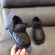 宝宝雪地靴儿童加绒加厚短靴，男女童冬洋气，软底学步棉鞋潮保暖鞋