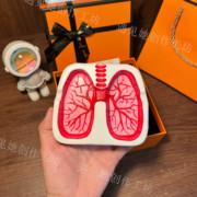 肺部形状烟灰缸创意戒烟七夕情人节礼物送男友男朋友家用手工diy