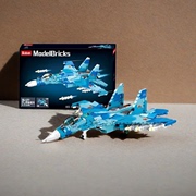 2024年小鲁班积木战斗机系列直升机军事飞机益智拼装积木玩具