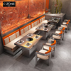 不锈钢卡座沙发工业风西餐厅茶餐厅桌椅组合定制网红烤肉店火锅店
