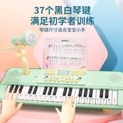 37键多功能电子琴钢琴儿童玩具带话筒可弹奏初学音乐器家用男女孩
