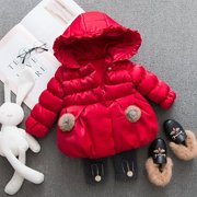 女童装冬季加厚棉衣，1-2-4岁3女宝宝洋气，棉袄婴儿冬装棉服保暖外套