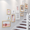 现代简约楼梯照片墙装饰北欧创意个性过道走廊相框挂墙相册相片墙