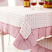 棉麻布艺餐桌布椅垫，椅套长方形客厅绣花茶几布垫桌椅套装欧式田园