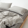 日式简约细条纹纯棉水洗，棉四件套无印风，床上用品裸睡2m被套床笠式