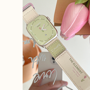 conamor《郁金香》原创魔术，贴iwatch表带，真皮运动适用于苹果手表