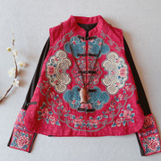 民族风重工刺绣盘扣马夹，中国风文艺，复古中式外搭马甲春秋女装外套
