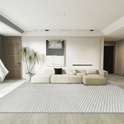 意式极简地毯素色p客厅茶几毯侘寂风现代简约卧室满铺高级灰
