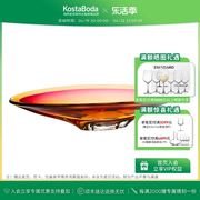 kostaboda进口手工，水晶玻璃碗家用vision彩色创意，沙拉碟盘摆件