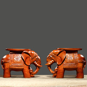 花梨木雕大象换鞋q凳摆件，中式客厅装饰红木，大象凳子实木象凳