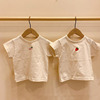 夏装宝宝短袖上衣薄款简约樱桃，草莓t恤小童体恤男女婴儿纯棉衣服