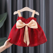 0-1周岁2女宝宝裙子3夏装女童夏季吊带裙衣服公主，婴儿6个月12礼服