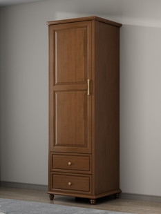 实木衣柜家用卧室小衣柜，收纳柜小户型单门衣柜儿童衣橱窄柜储物柜