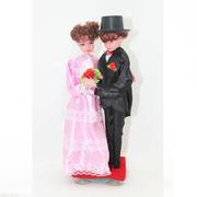 婚车娃娃一对插件结婚装饰用品情侣婚纱公仔对婚车花娃娃玩偶