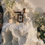 创意婚礼布置造型纸手揉纸彩色软纸雪梨纸婚庆背景现场装饰纸艺