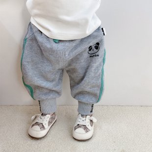 婴儿裤子春秋外穿6一12个月幼儿休闲卫裤春季薄款1岁宝宝春装长裤