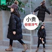 女童棉服冬装2023韩版大童，加厚冬季洋气，黑色棉袄女孩棉衣外套
