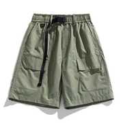 hm短裤男夏季薄款户外多口袋，工装运动休闲五分裤子沙滩裤