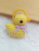 儿童小童头绳小黄鸭钩织毛线手工编织发圈，可爱动物宝宝头饰