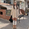 冬季韩国lylon舒适毛绒，百搭宽松长袖，简单休闲时尚连衣裙