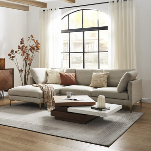 北欧现代简约布艺沙发组合羽绒拆洗意式极简客厅三人大小户型家具