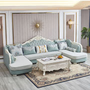 大款u型欧式布艺沙发，组合可拆洗大户型，简欧沙发客厅贵妃奢华套装