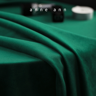 绿色系丝绒桌布ins北欧纯色，绒感莫兰迪，台布茶几布餐台布百搭盖巾