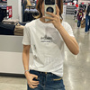 calvinkleinck女士夏季舒适休闲时尚logo城市，图案圆领短袖t恤衫