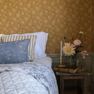 瑞典复古美式乡村田园，墙纸轻奢藤花客厅卧室背景壁纸hiprose