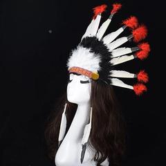圣诞节Cosplay道具 婚庆生日饰品 印第安酋长头饰印第安头戴