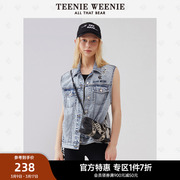 TeenieWeenie小熊奥莱牛仔马甲女背心外套BF风复古宽松韩版女