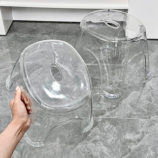 亚克力凳子家用客厅茶几加厚创意小板凳浴室透明塑料矮凳小型椅子